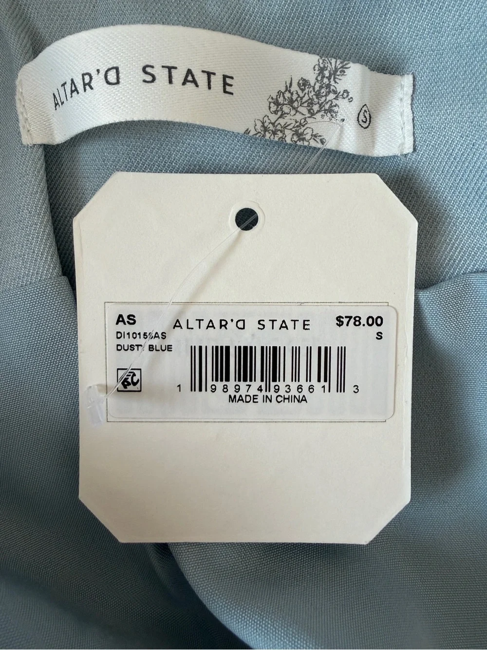 Altar'd State Light Blue Pleated Mini Dress- Just add boots!
